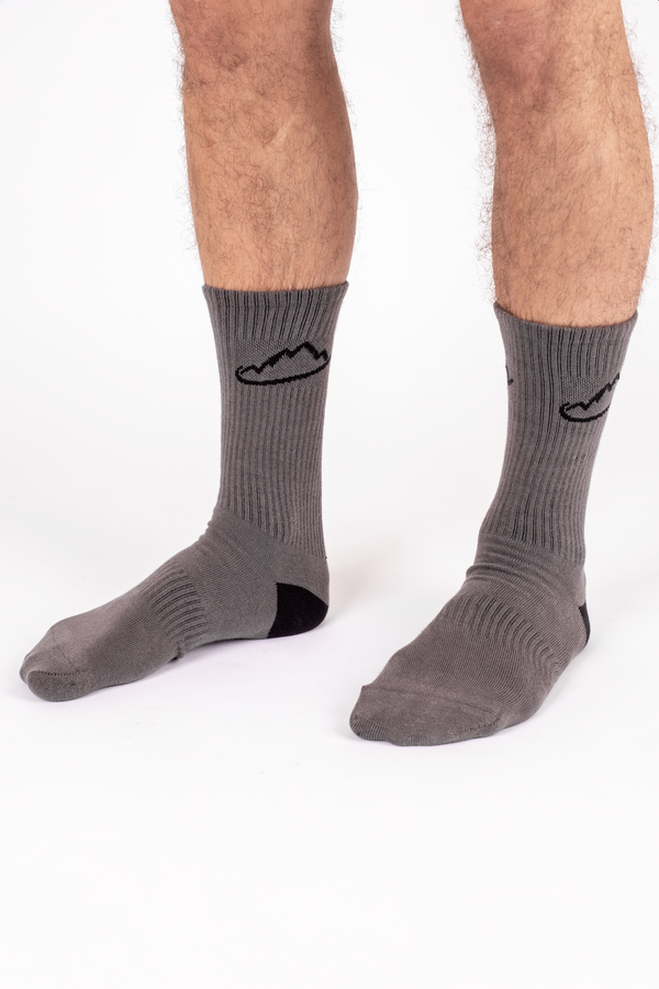 Dark Grey Logo Socks