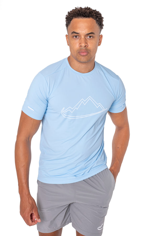 Sky Blue Reflective Logo T-Shirt