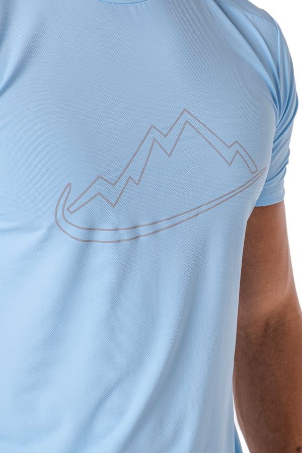 Sky Blue Reflective Logo T-Shirt