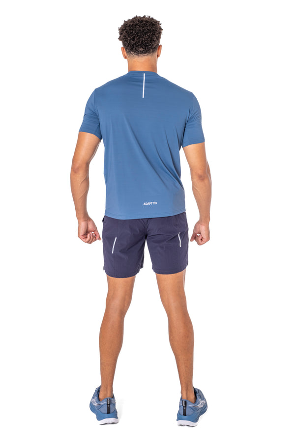 Mid Blue Reflective Logo T-Shirt