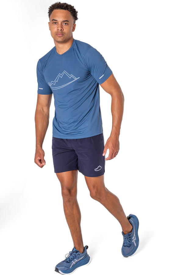 Mid Blue Reflective Logo T-Shirt