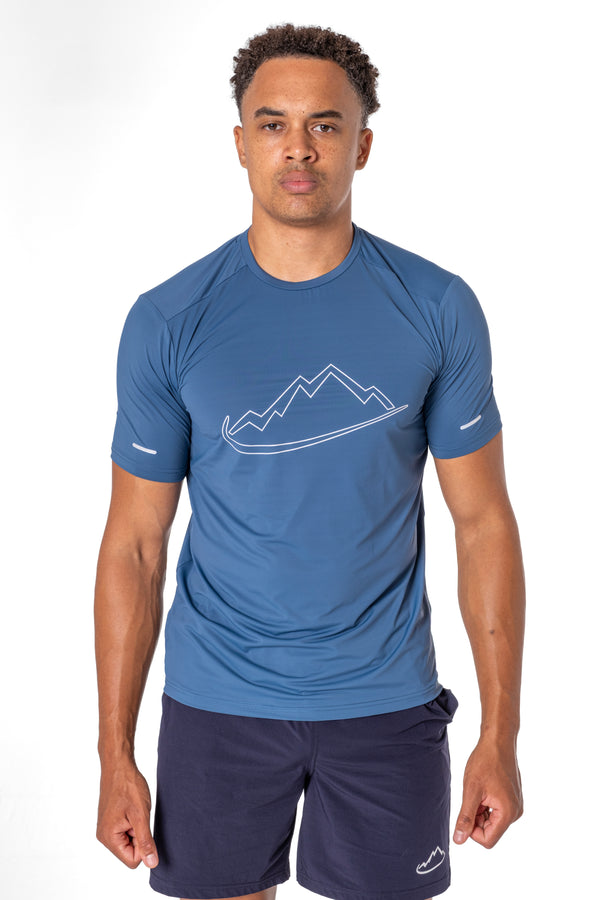 Mid Blue Reflective Logo T-Shirt