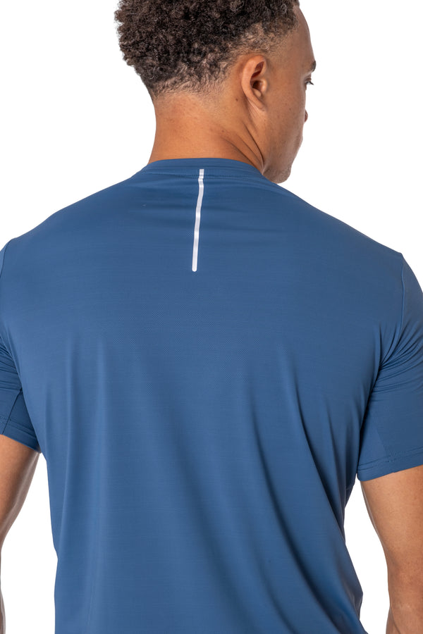 Mid Blue Reflective Logo T-Shirt