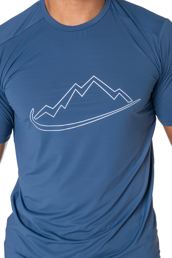 Mid Blue Reflective Logo T-Shirt