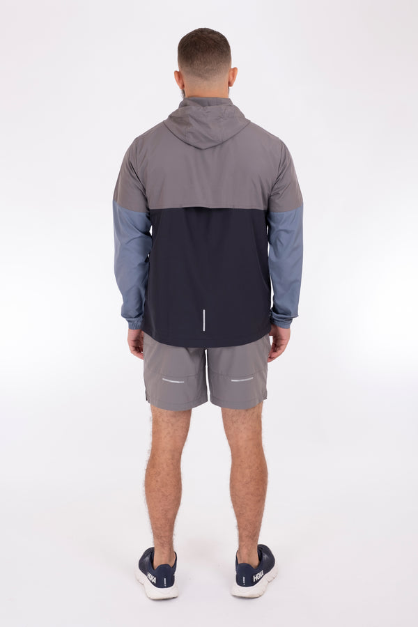 Junior Grey / Blue Running Lite 2.0 Jacket