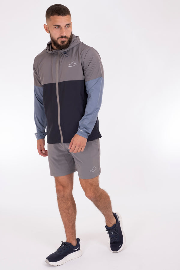 Junior Grey / Blue Running Lite 2.0 Jacket