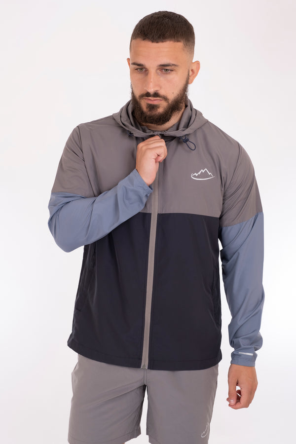 Junior Grey / Blue Running Lite 2.0 Jacket