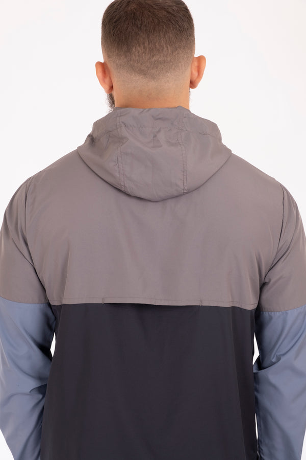 Junior Grey / Blue Running Lite 2.0 Jacket