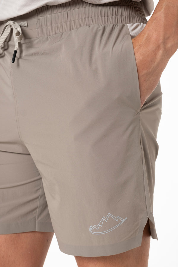 Beige Vortex Jacket / Shorts Set
