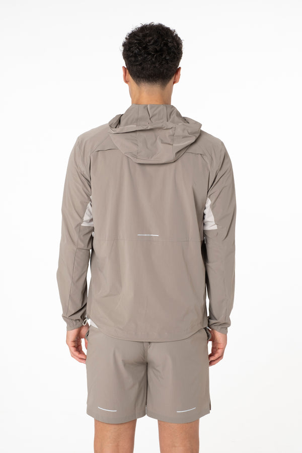 Beige Vortex Jacket / Shorts Set