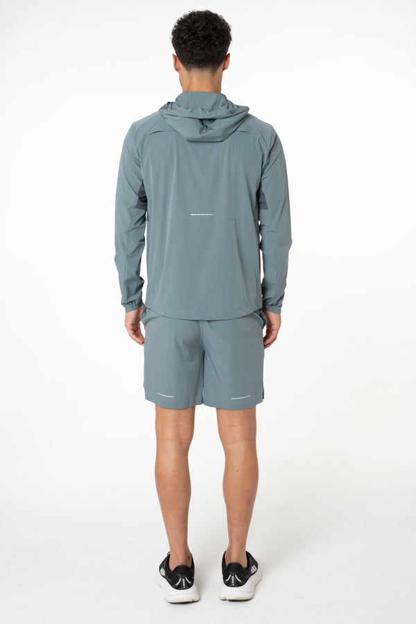 Teal Vortex Jacket / Shorts Set