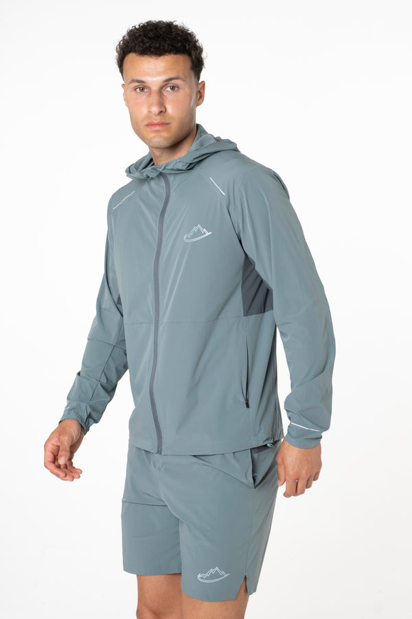 Teal Vortex Jacket / Shorts Set