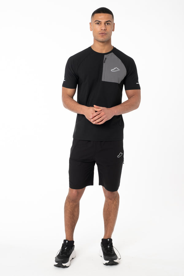 Black Verto Shorts / T-Shirt Set